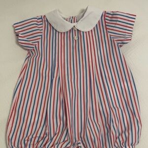 Striped Red and Blue Kids One Piece